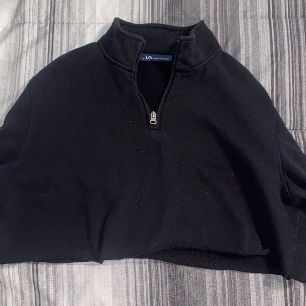 Black Quarter-Zip Pullover